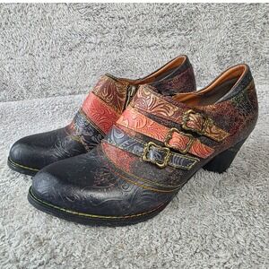 L'Artiste by Spring Step Leather Ankle Shooties Booties Shoes EU 40 US 9